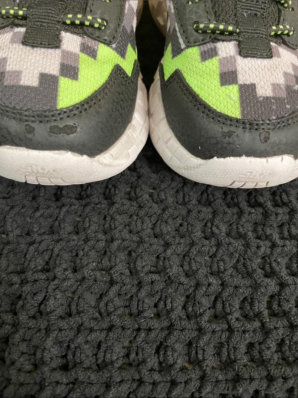Skechers Kids Mega-Craft Black & Green Pixel Sneakers - Picture 6 of 7